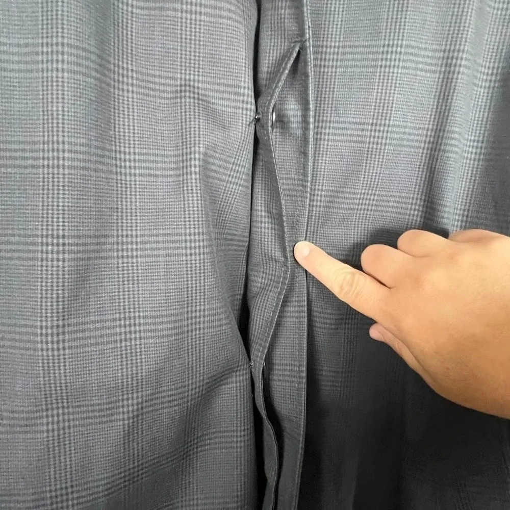 Vintage 1970s Towncraft Penn Prest Glen Plaid Car Coat Zip Out Liner‎ 42R Gray